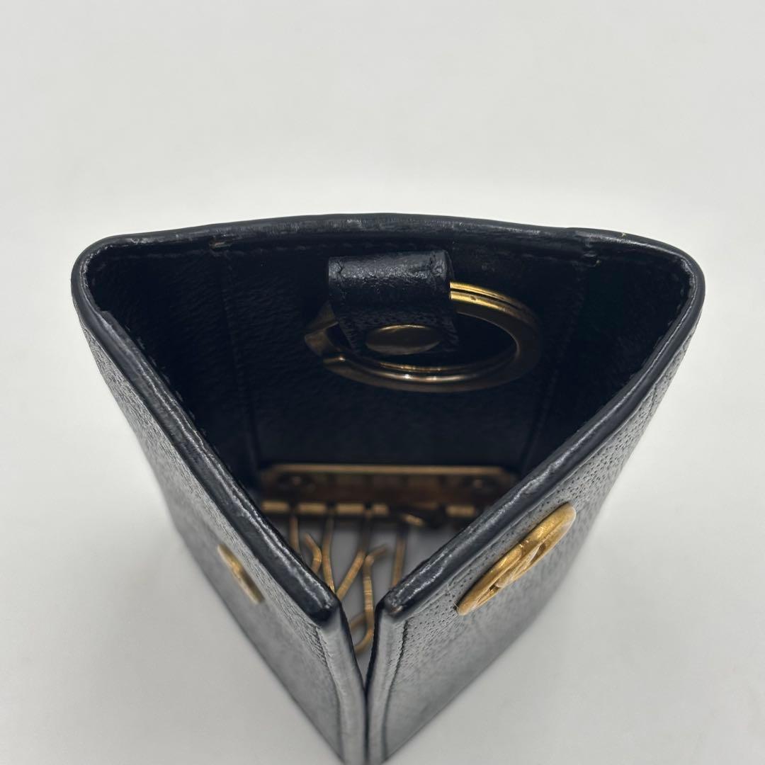 GUCCI グッチ マーモントGG レザー 6連 キーケース 鍵入れ ブラック