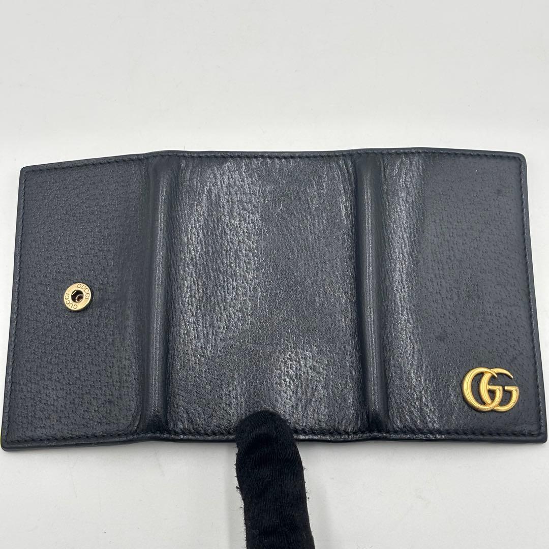 GUCCI グッチ マーモントGG レザー 6連 キーケース 鍵入れ ブラック