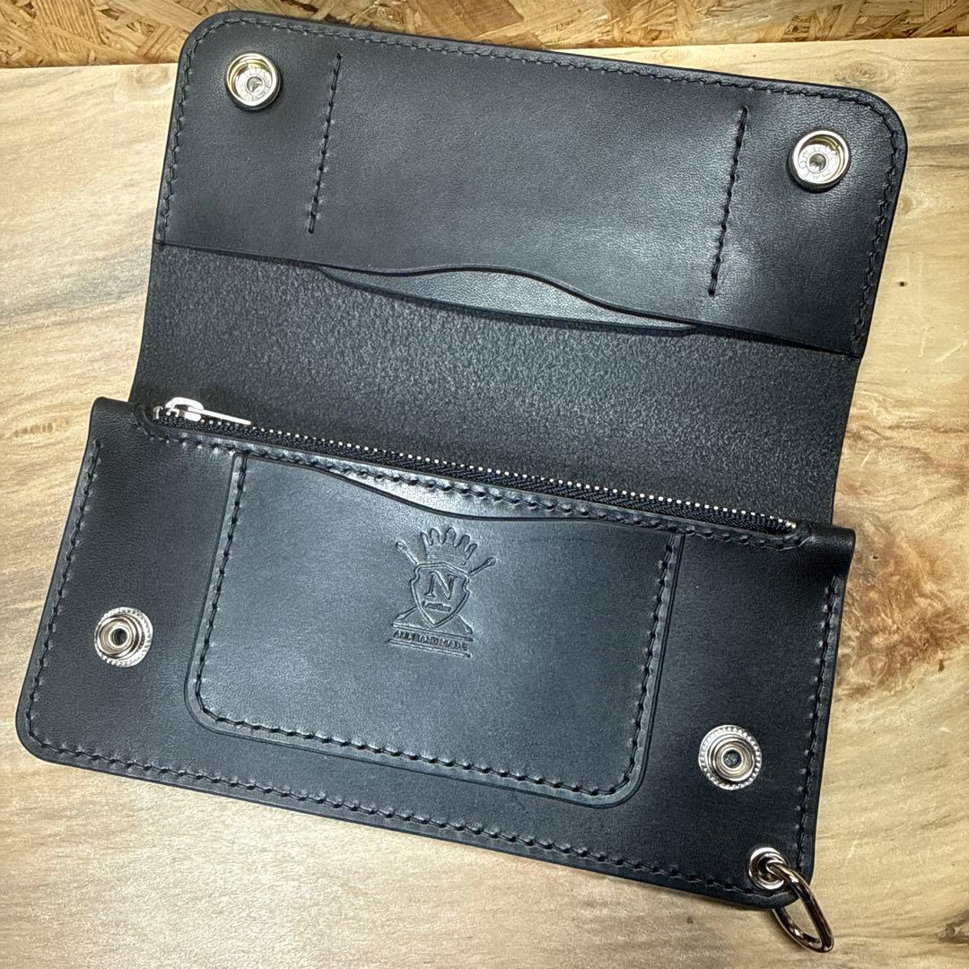 180 カスタム トラッカーウォレット 姫路レザー オイルレザー ニッケル