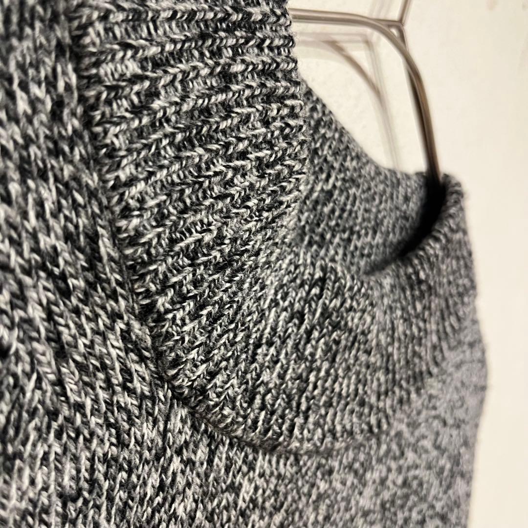 【美品】crepuscule 19AW カスミ柄 ウール モックネックニット