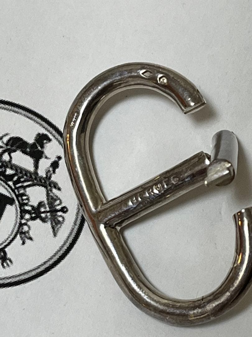 エルメス　シェーヌダンクル　カラビナ　正規店アフターケア済　キーリング