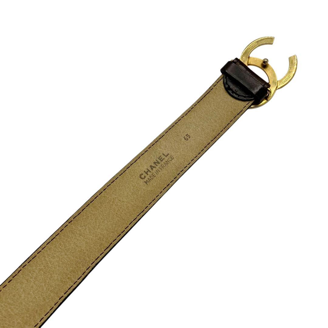 ⭐️良品⭐️ シャネル ベルト 65 ココマーク ブラック ヴィンテージ