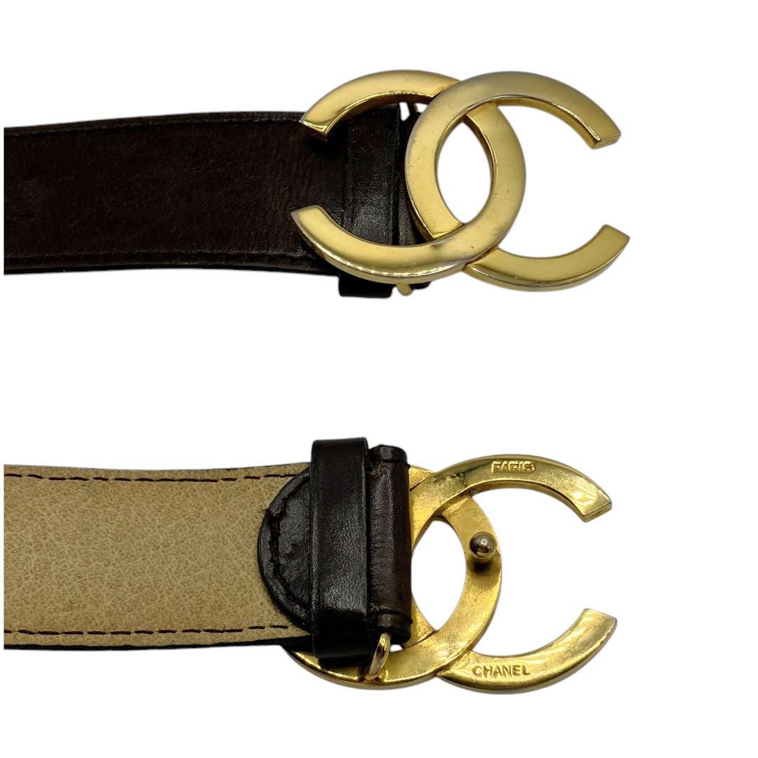 ⭐️良品⭐️ シャネル ベルト 65 ココマーク ブラック ヴィンテージ
