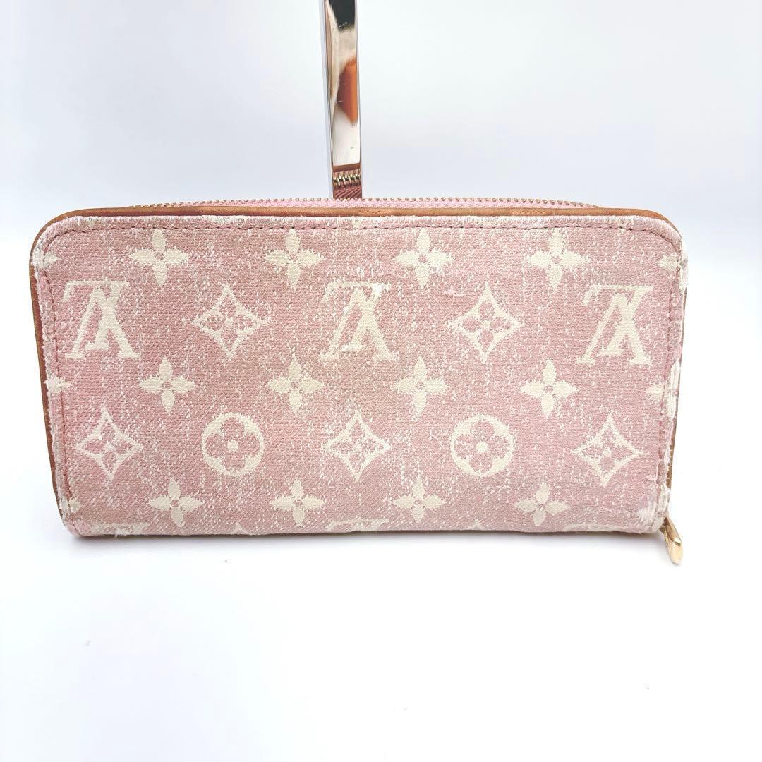 IC搭載　ルイヴィトン　ジッピーウォレット　デニム　ジャガード　モノグラム