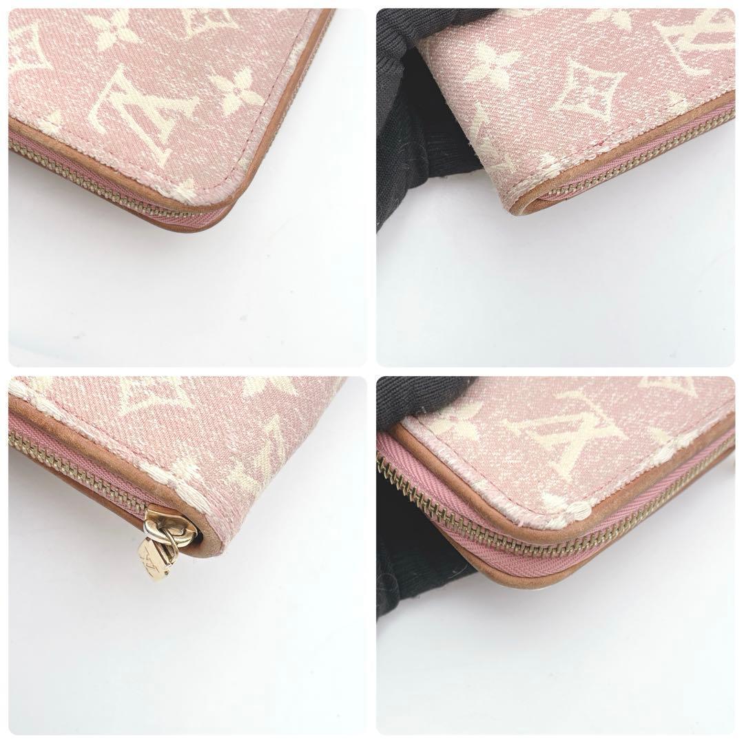 IC搭載　ルイヴィトン　ジッピーウォレット　デニム　ジャガード　モノグラム