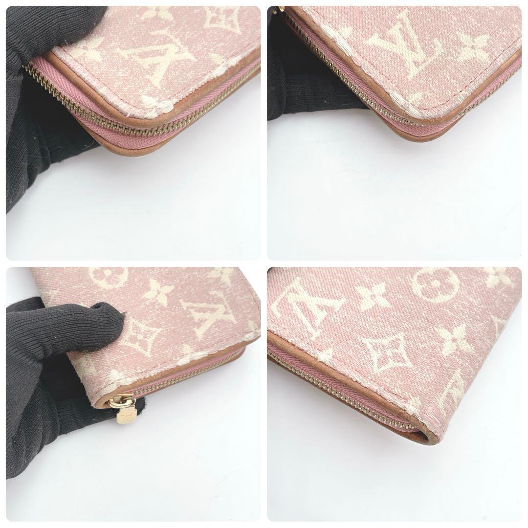 IC搭載　ルイヴィトン　ジッピーウォレット　デニム　ジャガード　モノグラム