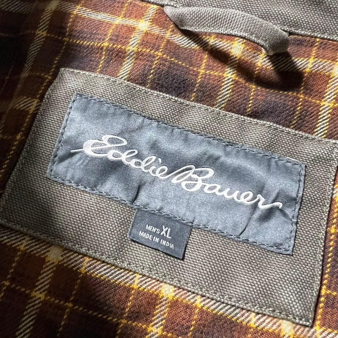Eddie Bauer ハンティングジャケット XL 裏地チェック