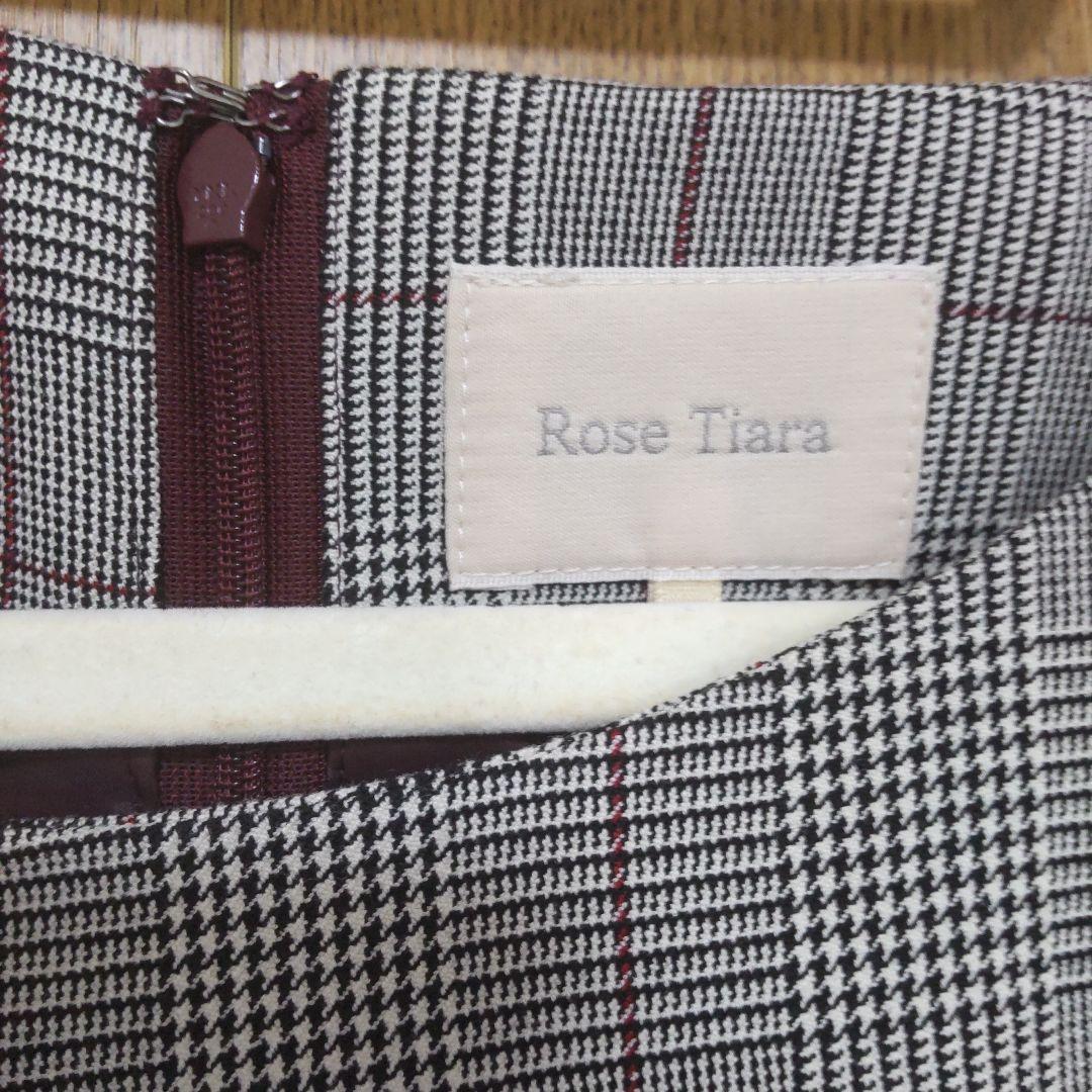 美品 チェック柄ワンピース ローズティアラ 大きいサイズ46