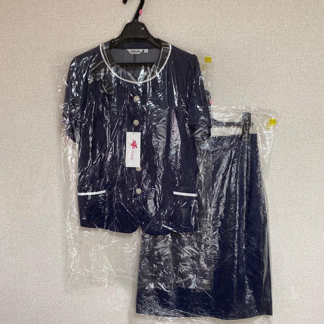 【新品タグ付き】セロリー 事務服 11号 半袖オーバーブラウス タイトスカート