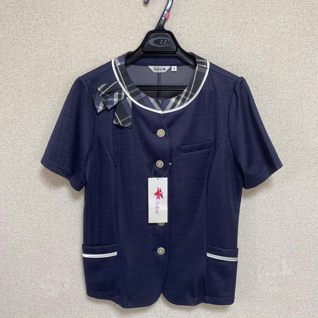 【新品タグ付き】セロリー 事務服 11号 半袖オーバーブラウス タイトスカート