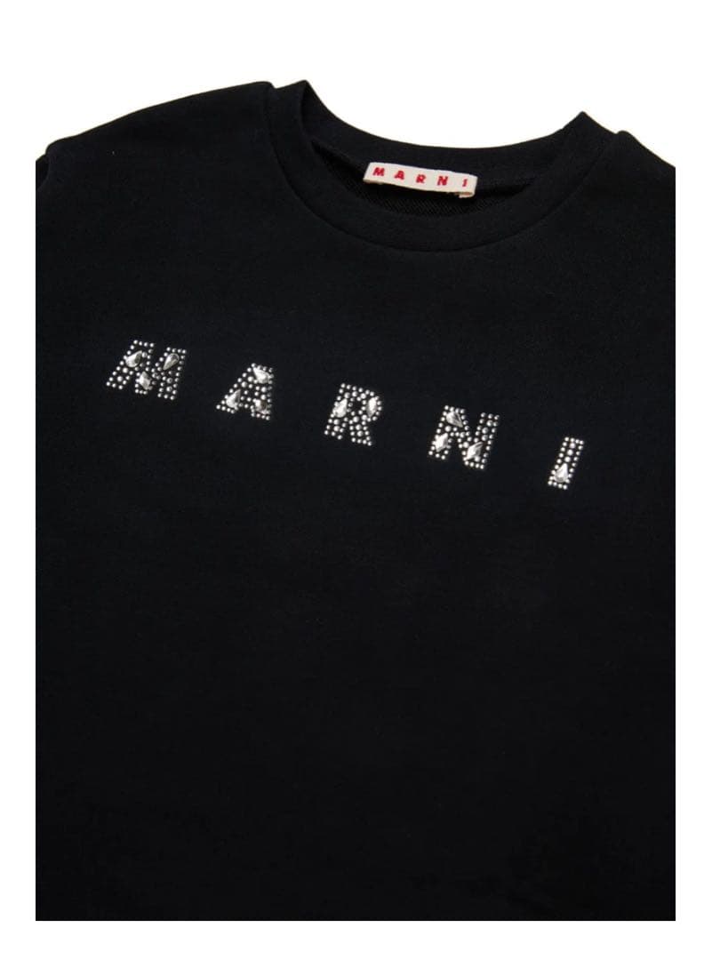 マルニ キッズ レディース ラインストーン ロゴ スウェット marni