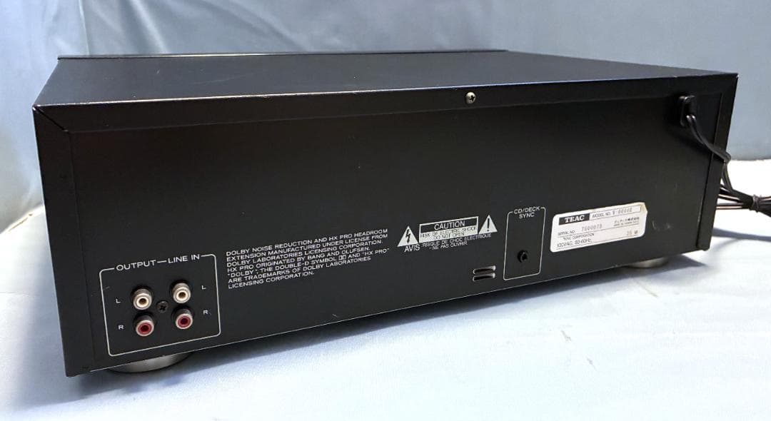 【動作OK！！】ダブルカセットデッキ　TEAC　W-6000R