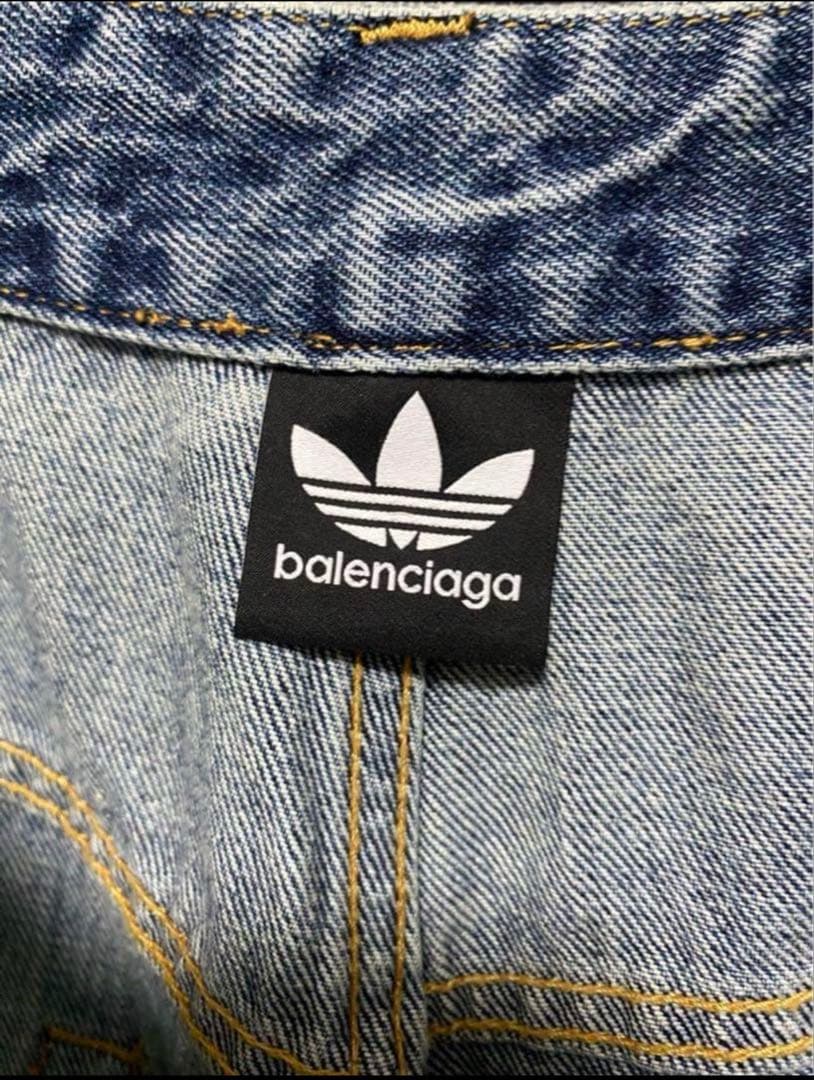 BALENCIAGA adidas ワイド バギー デニム パンツ ジ