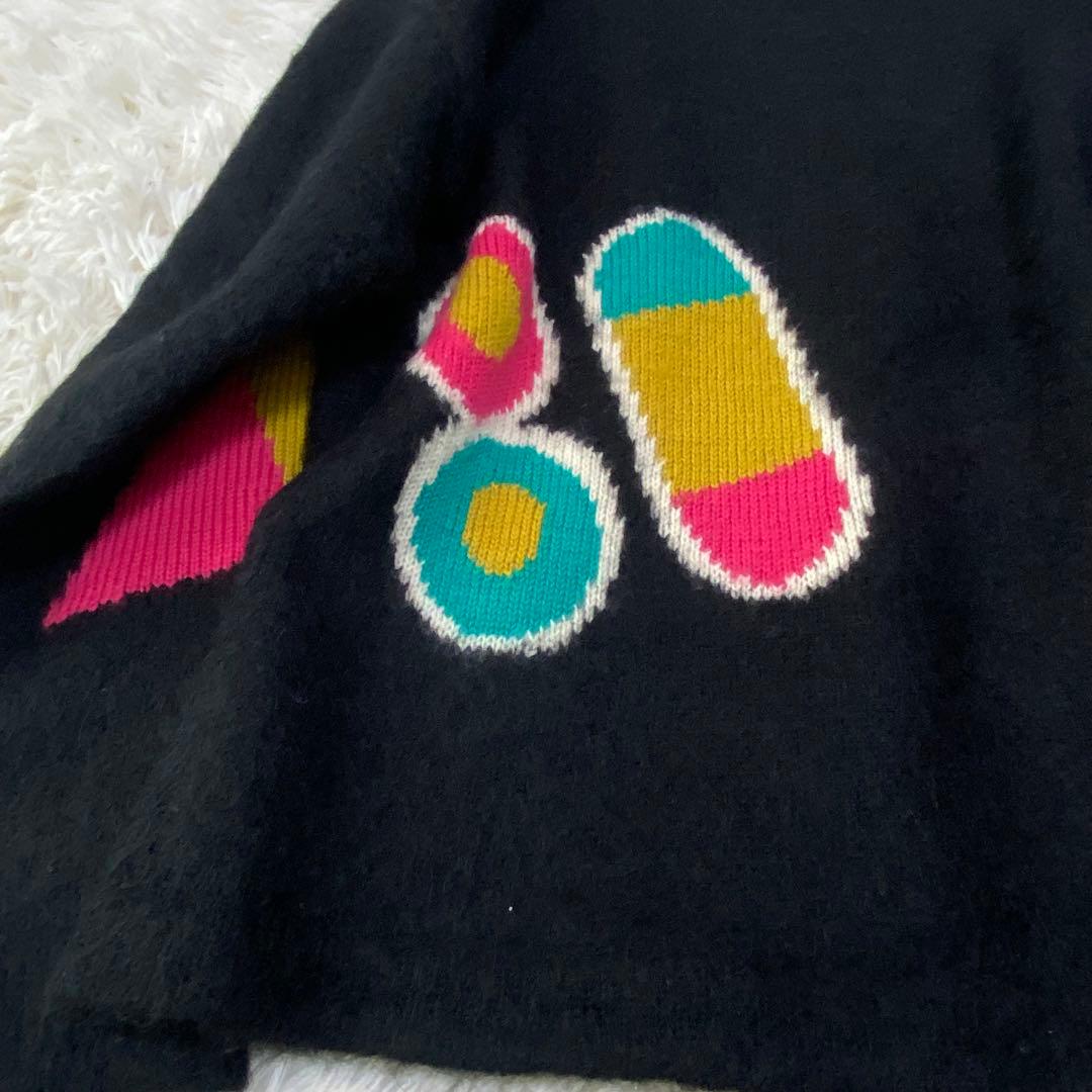 山本寛斎 80年代 アシンメトリー ニット 顔タグ Mサイズ相当