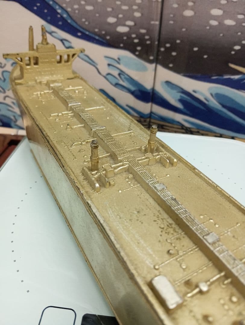 グロブティックトーキョータンカー１９７３年当時物金属製模型オブジェ置物飾り