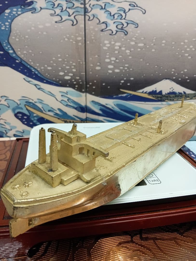 グロブティックトーキョータンカー１９７３年当時物金属製模型オブジェ置物飾り