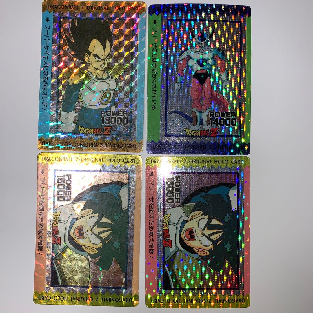 ドラゴンボールカードダス　オリジナルホロカード　ベジータ他　4枚