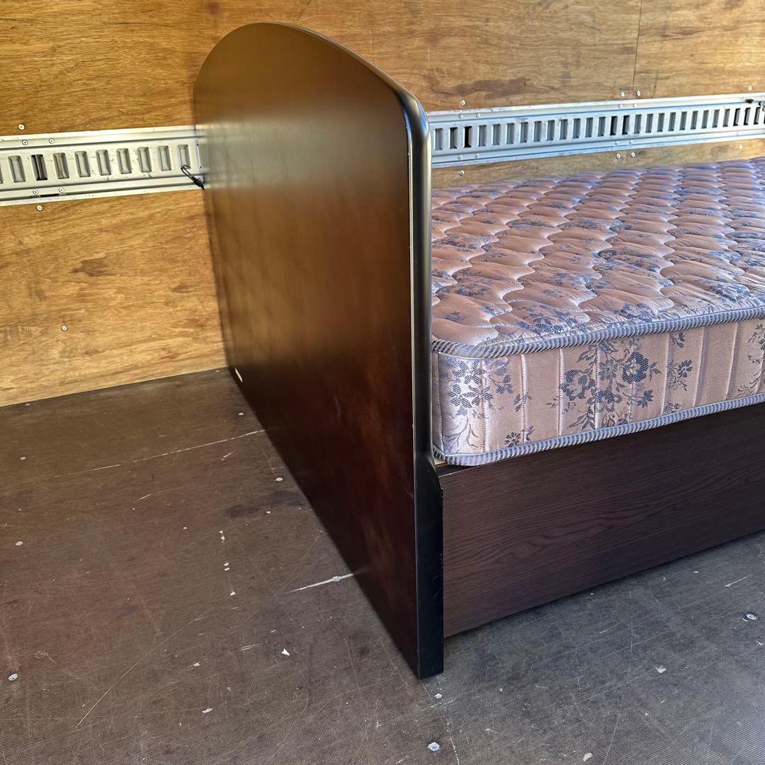 フランスベッド シングル 木製品 マットレス付 引き出し付 洗濯機