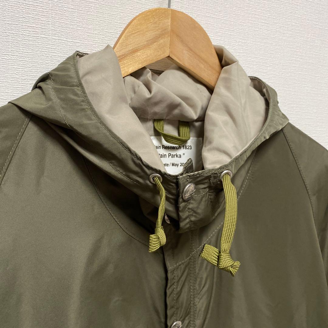 【mountain research】マウンテンパーカー　ナイロン　カーキ＊PI
