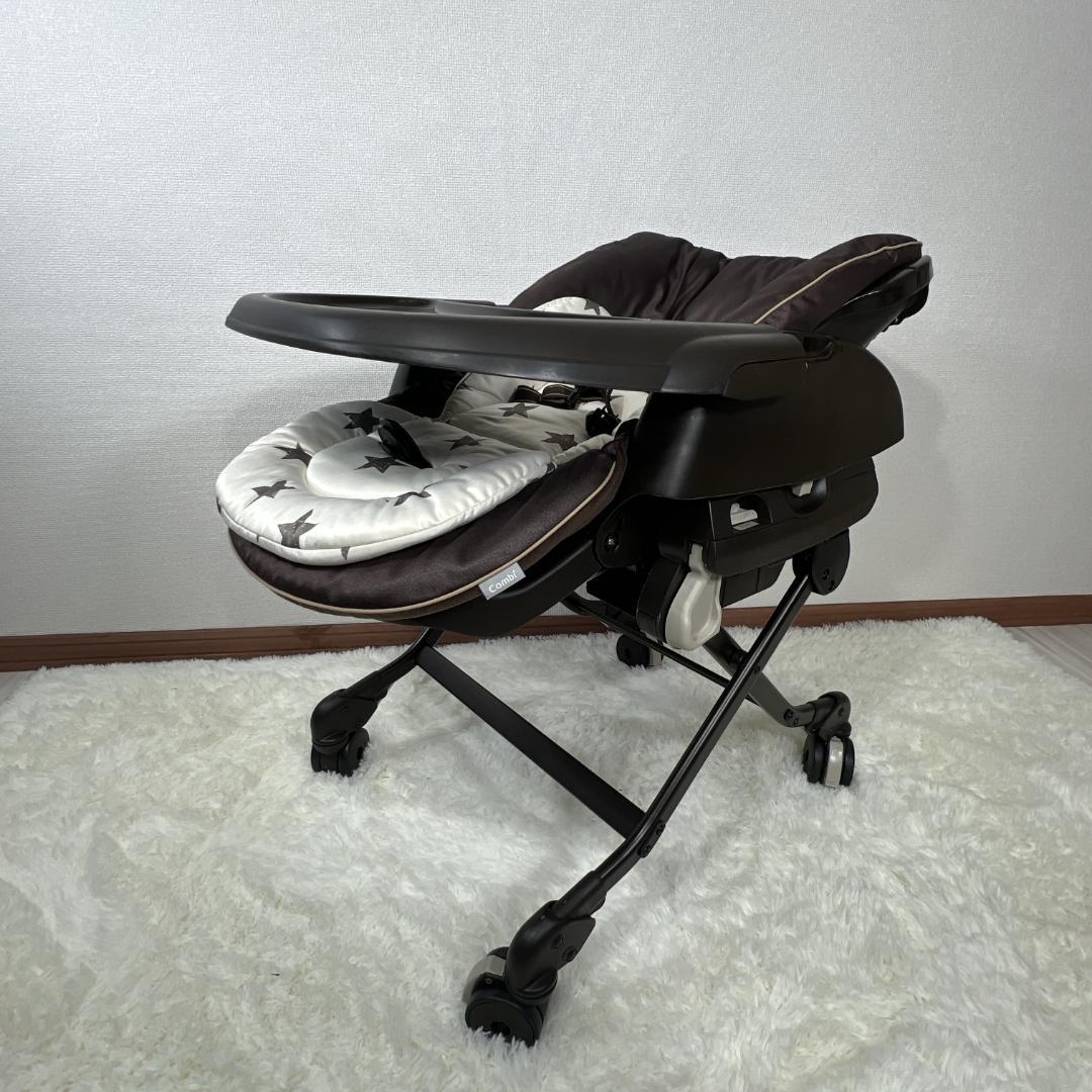 コンビ ネムリラ4キャスAT ハイローチェア ベージュ 電動スウィング