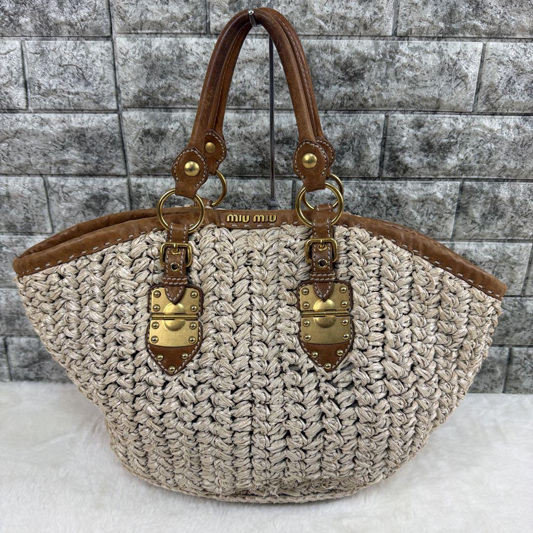 miumiu ミュウミュウ カゴバッグ ハンドバッグ