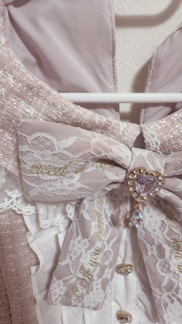 正規品 訳あり リズリサ メッセージリボンツイードセットアップ