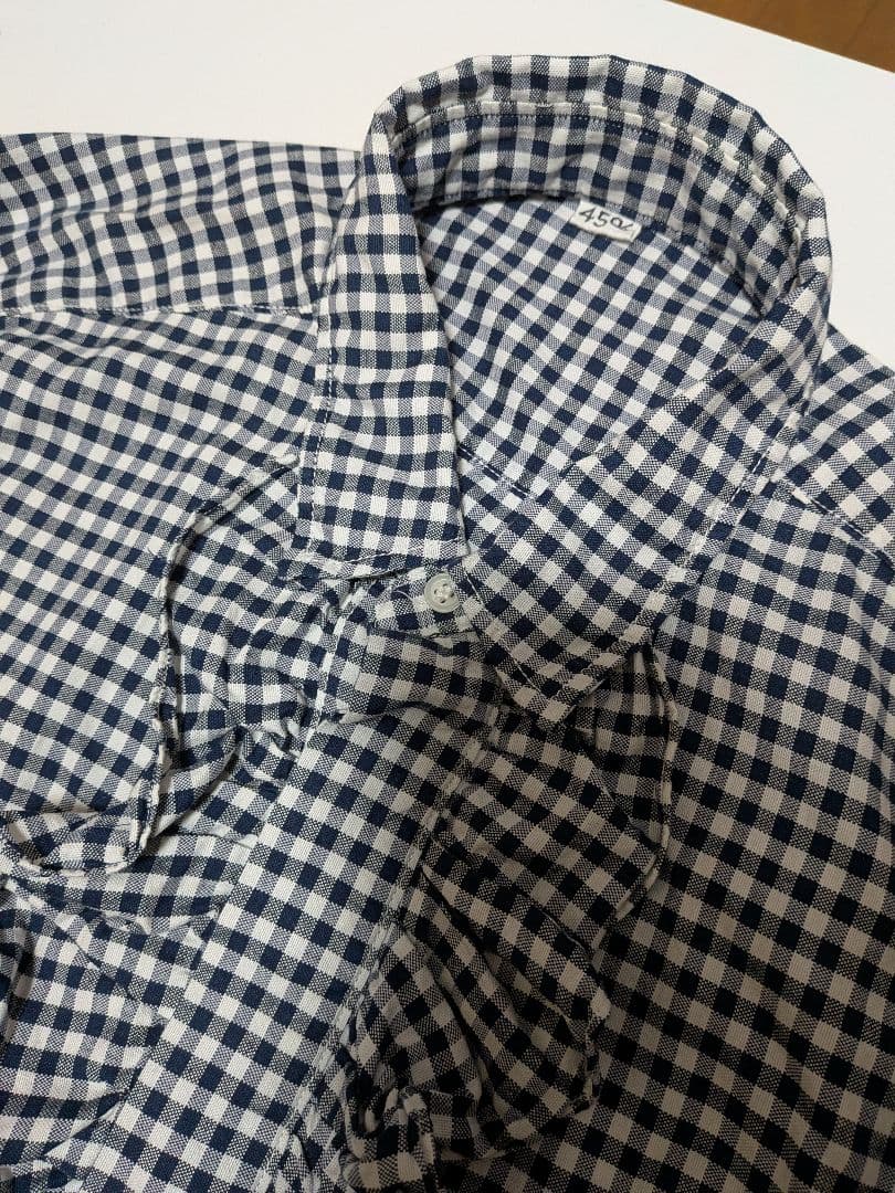 45R 45rpm 薄オックスのフリルオーシャンブラウス