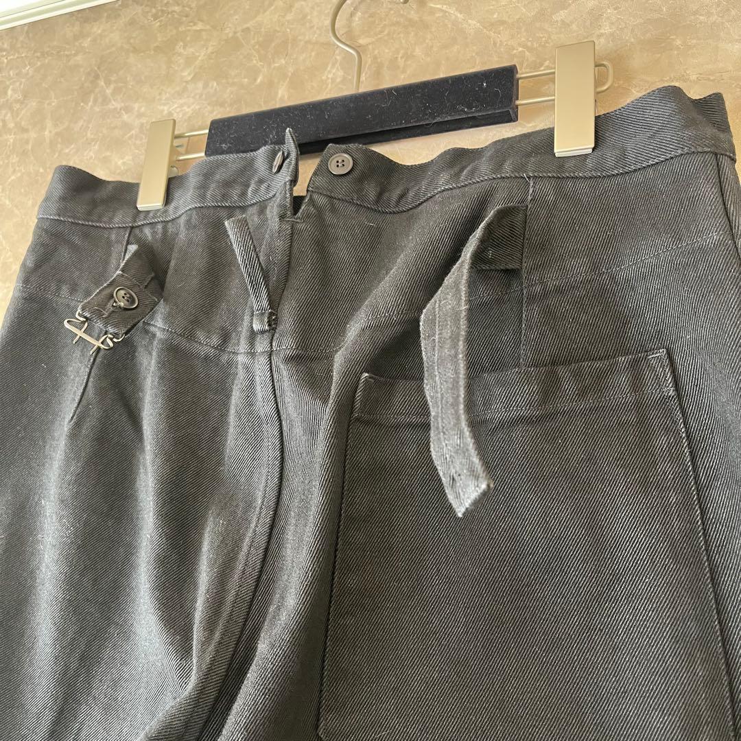 COMOLI 26SS ブラックデニムオーバーパンツ 2