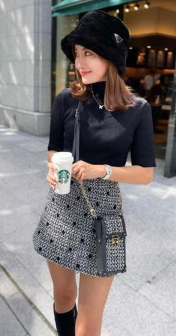 sheller ドットツイードレディキュロット