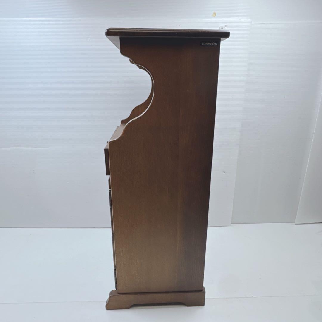 k1865 昭和レトロ カリモク コロニアル 木製コールキャビネット 電話台