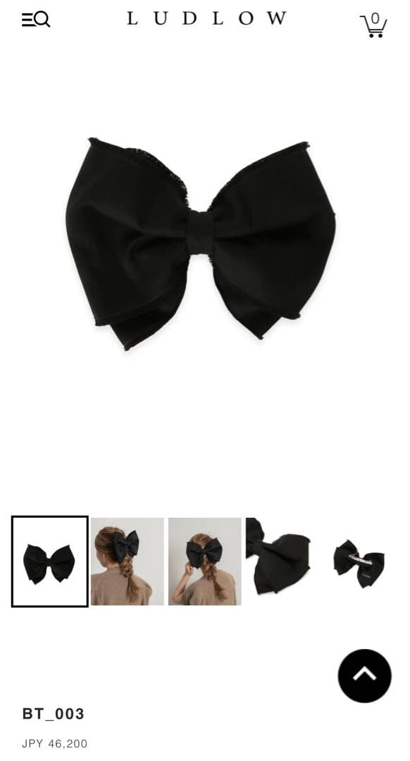 LUDLOW 大きな大きなリボンバレッタ