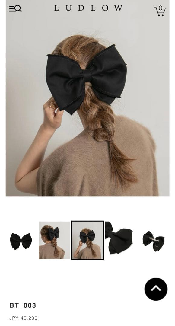 LUDLOW 大きな大きなリボンバレッタ