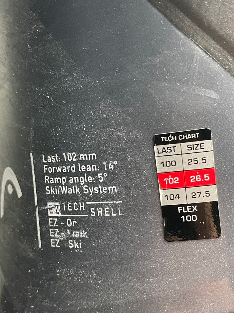 HEAD EDG 100 スキー靴 グレー/レッド