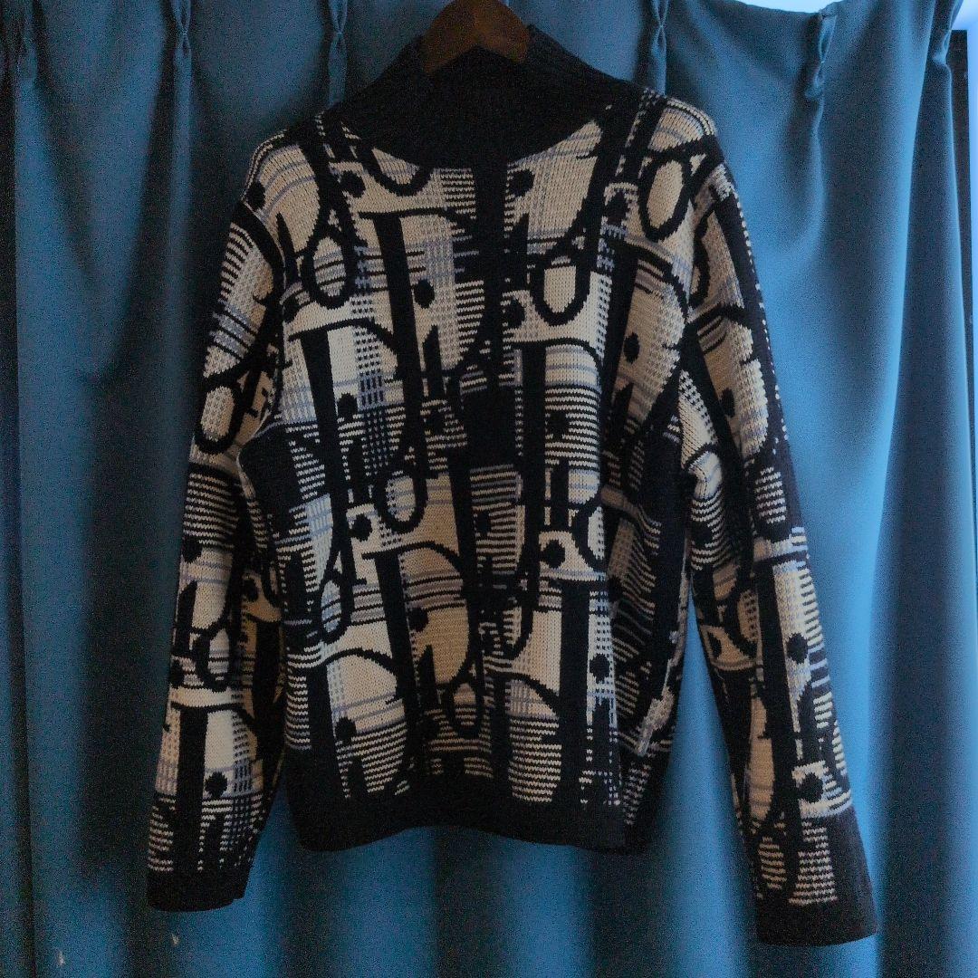 DIOR ディオール　ロゴ 総柄 オブリーク タートルネック　セーター AW21