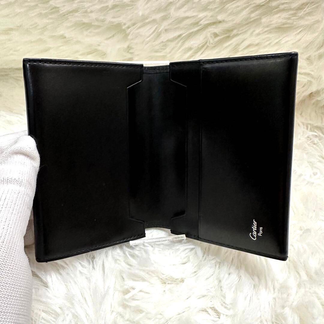 【美品】Cartier カルティエ 名刺入れ カードケース メンズ レザー
