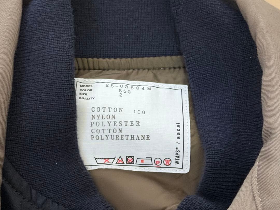 sacai × WTAPS 25ss ドッキングジャケット　サイズ2 新品同様