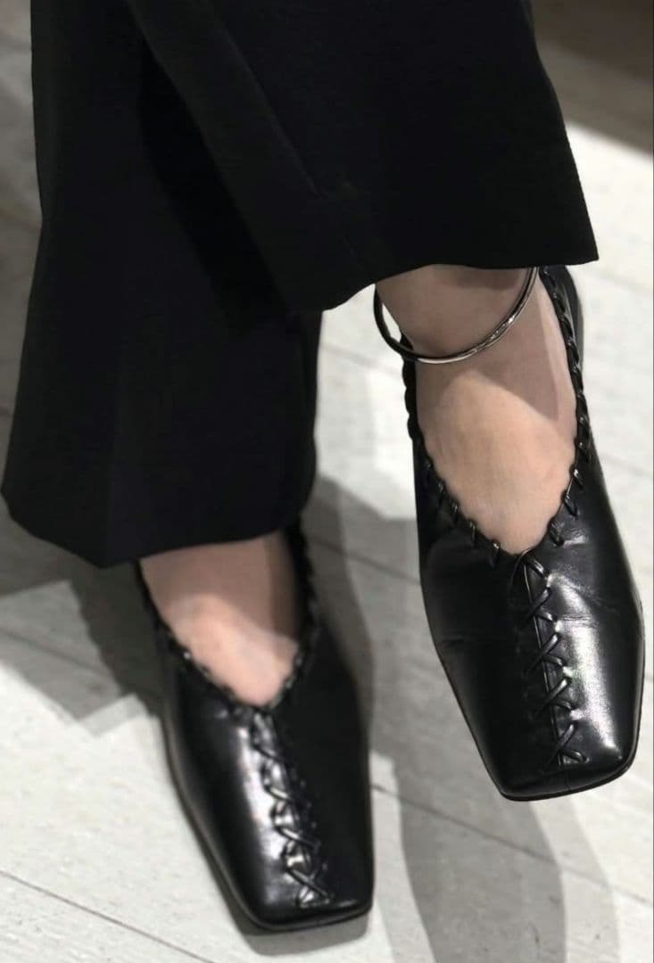 お値下げ！JIL SANDER ブラックフラットシューズ