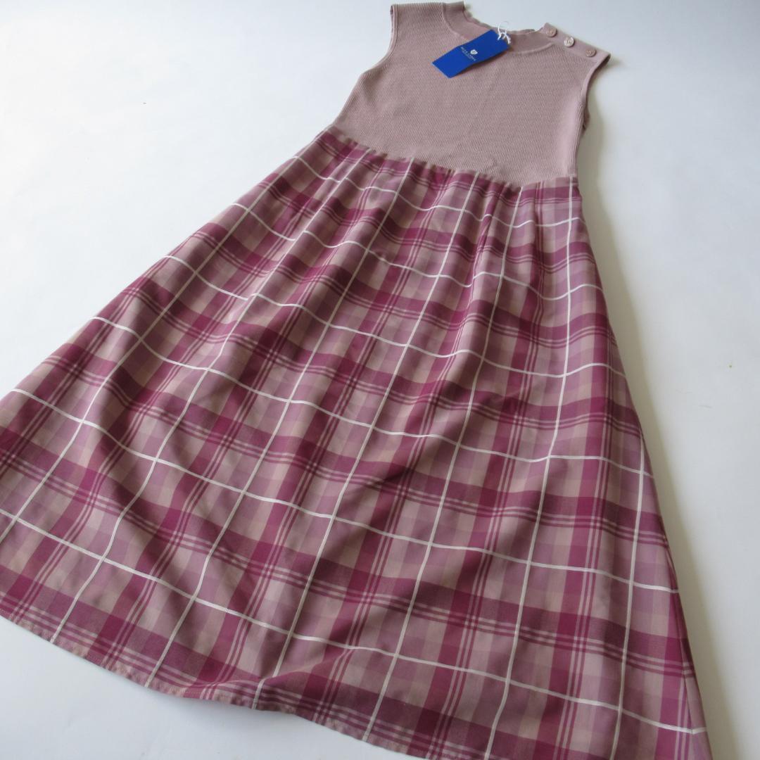 ブルーレーベルクレストブリッジ新品ピンク ニットコンビドレス ワンピース 38