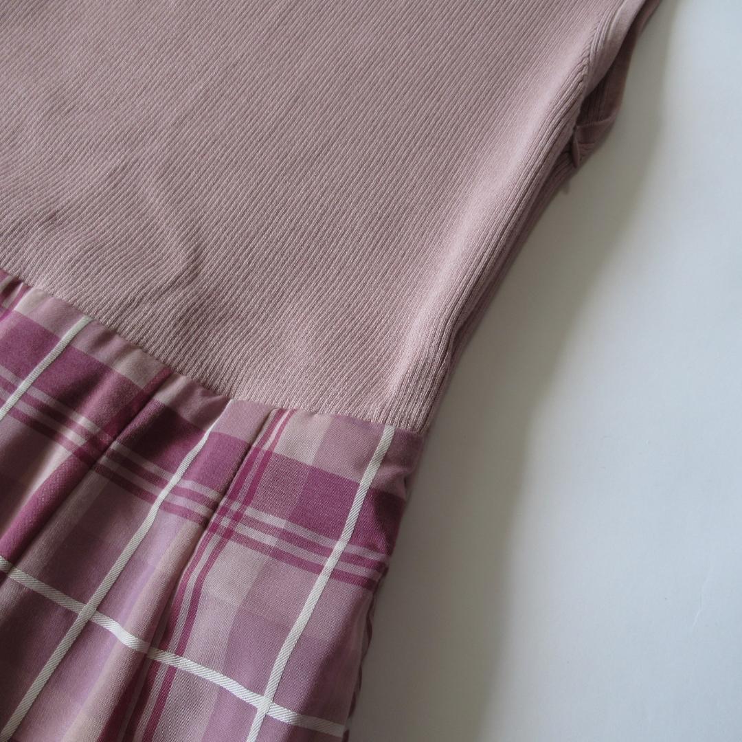 ブルーレーベルクレストブリッジ新品ピンク ニットコンビドレス ワンピース 38