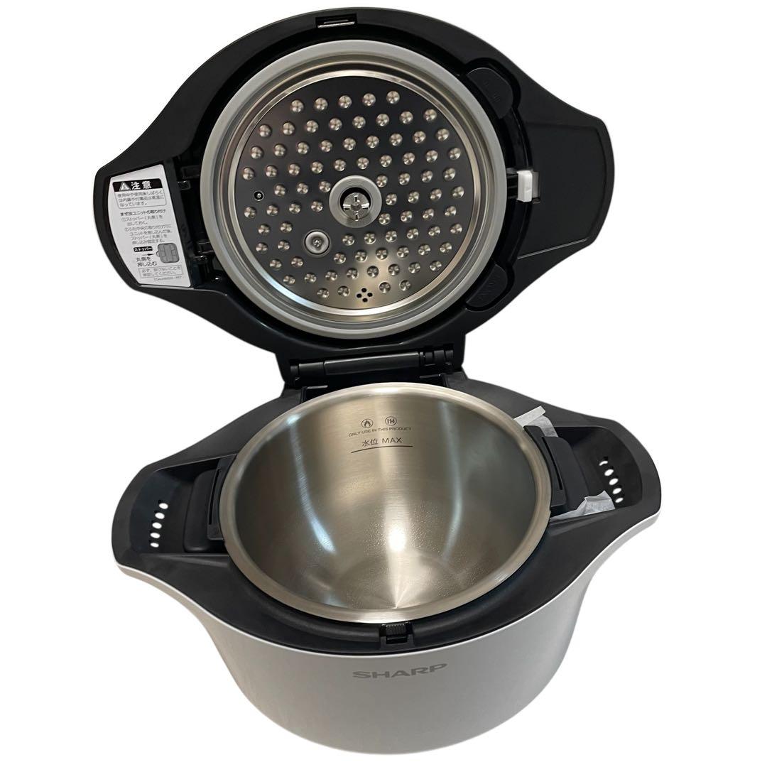 【美品】SHARP ヘルシオ ホットクック KN-HW24E-Wホワイト2.4L