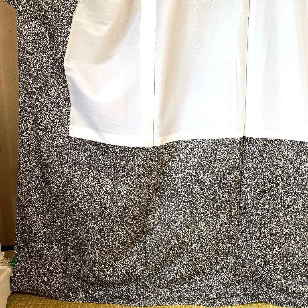 着物-袷着物2 秋草文様 黒地に金彩上品で華やかな装い【訪問着】【正絹】【美品】