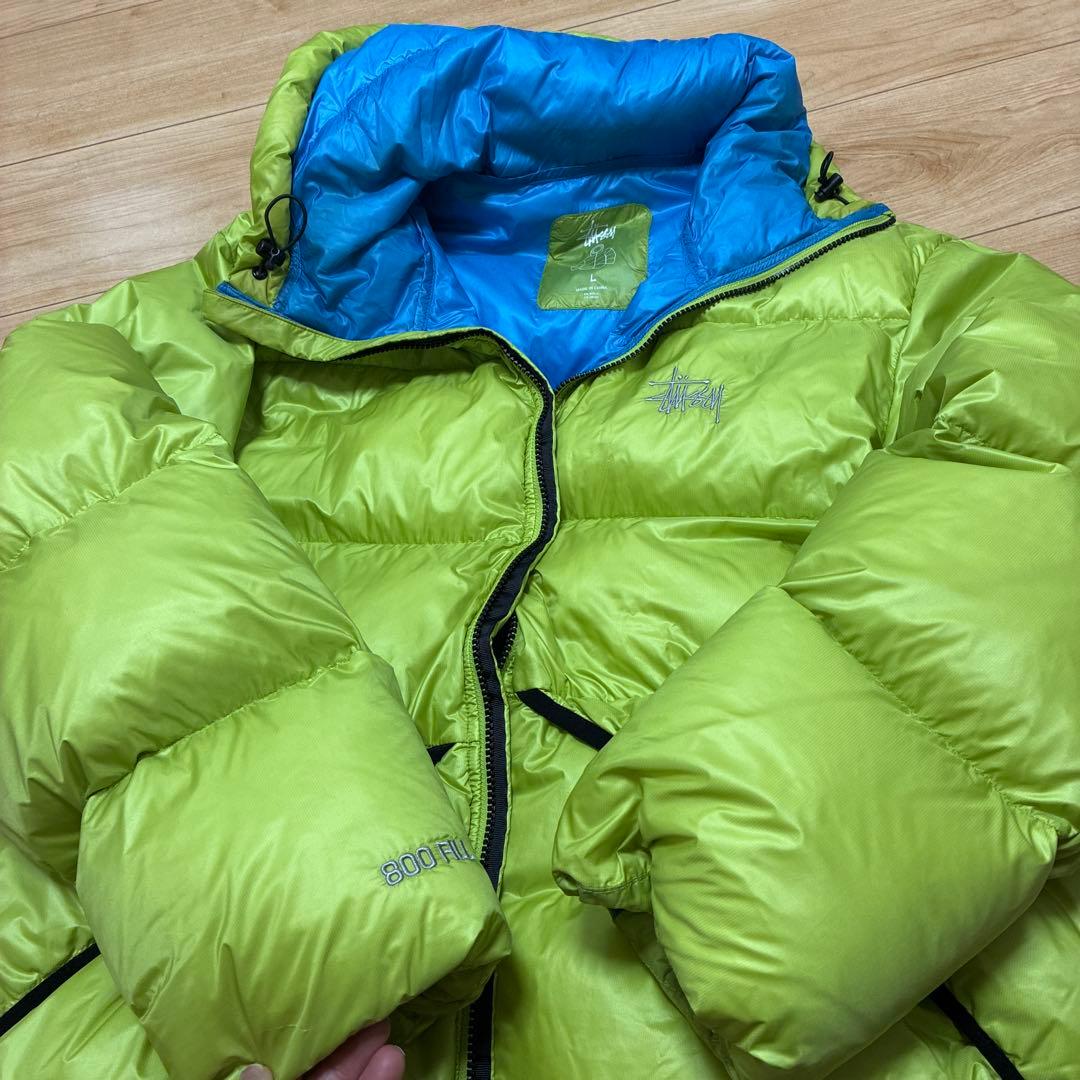 STUSSY ダウンジャケット　ライム