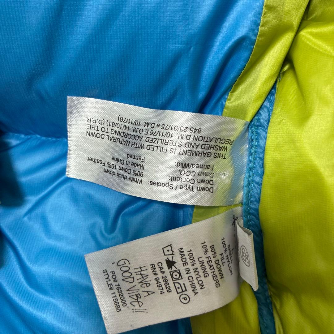 STUSSY ダウンジャケット　ライム