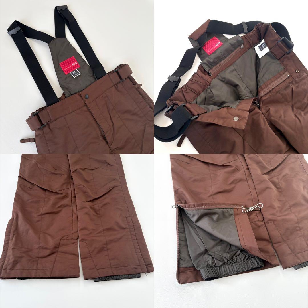 BB スキー スノボ ウエア 上下 大きいサイズLL アイボリー/ブラウン洗える