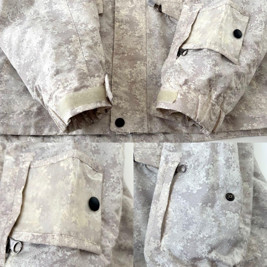 BB スキー スノボ ウエア 上下 大きいサイズLL アイボリー/ブラウン洗える