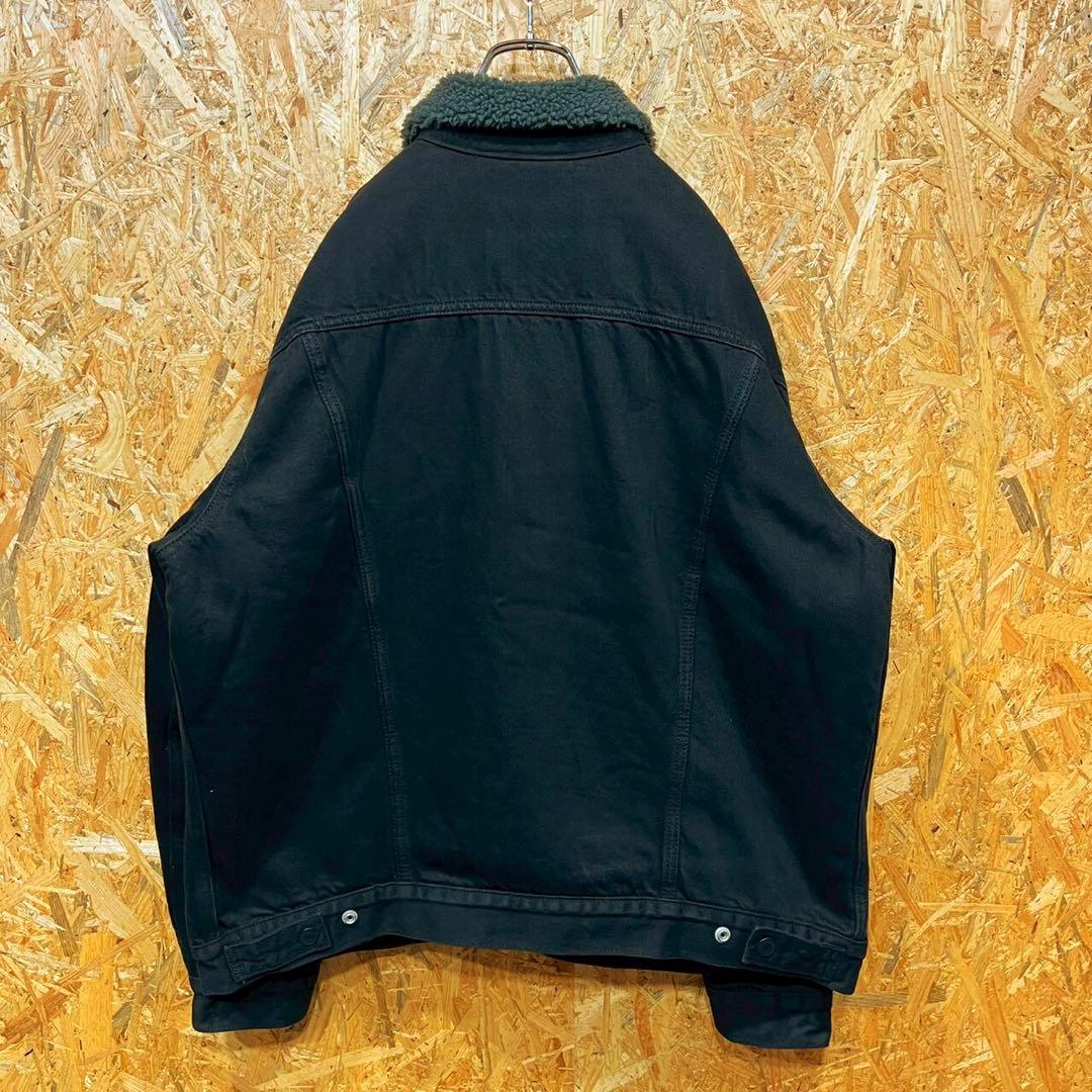。 リーバイス ブラックカラー ゆるだぼ00s ボア トラッカージャケット