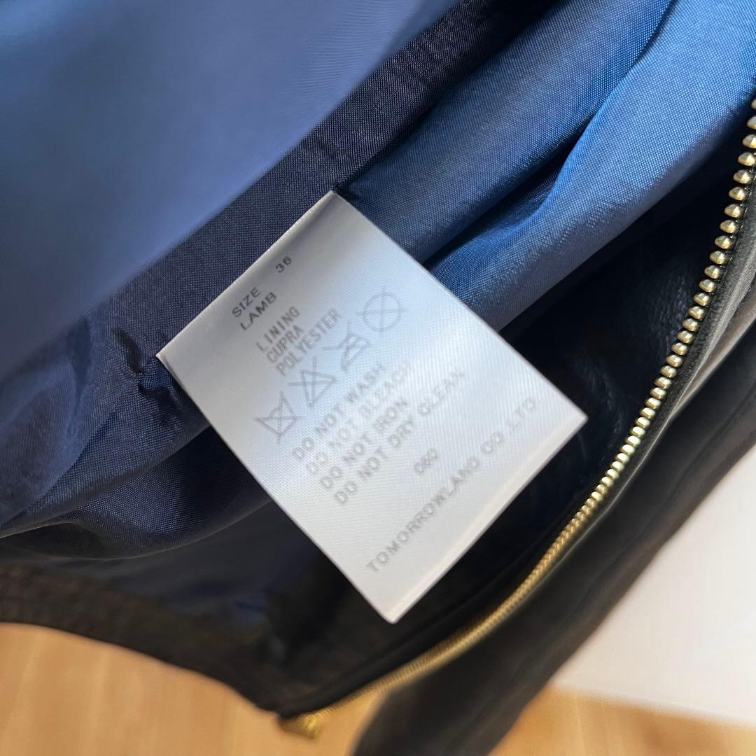 tomorrowland トゥモローランド ラムレザー ブルゾン