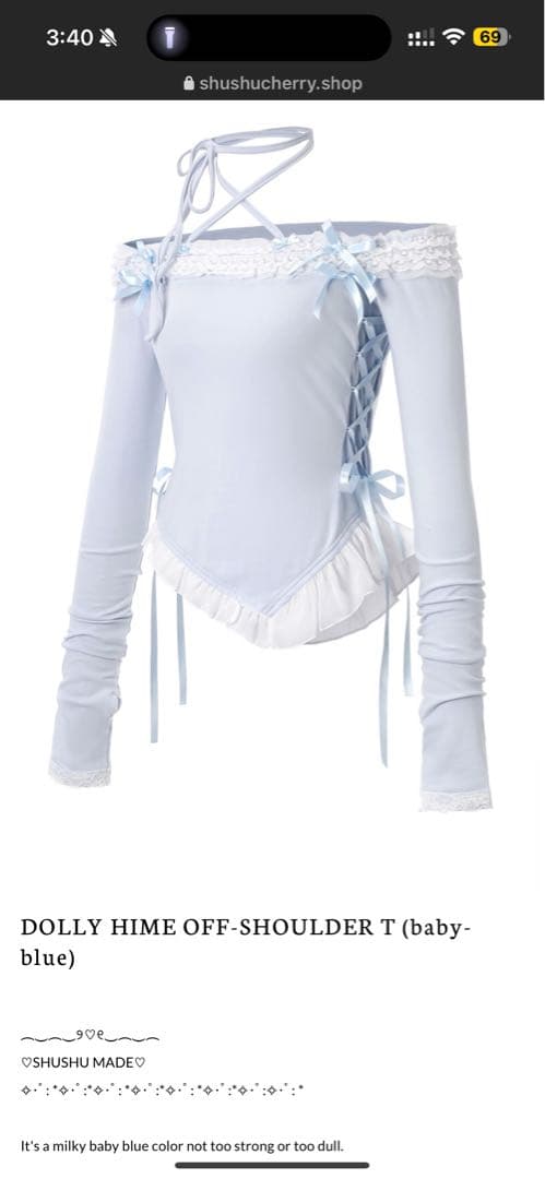 トップス shushucherry DOLLY HIME OFF-SHOULDER T