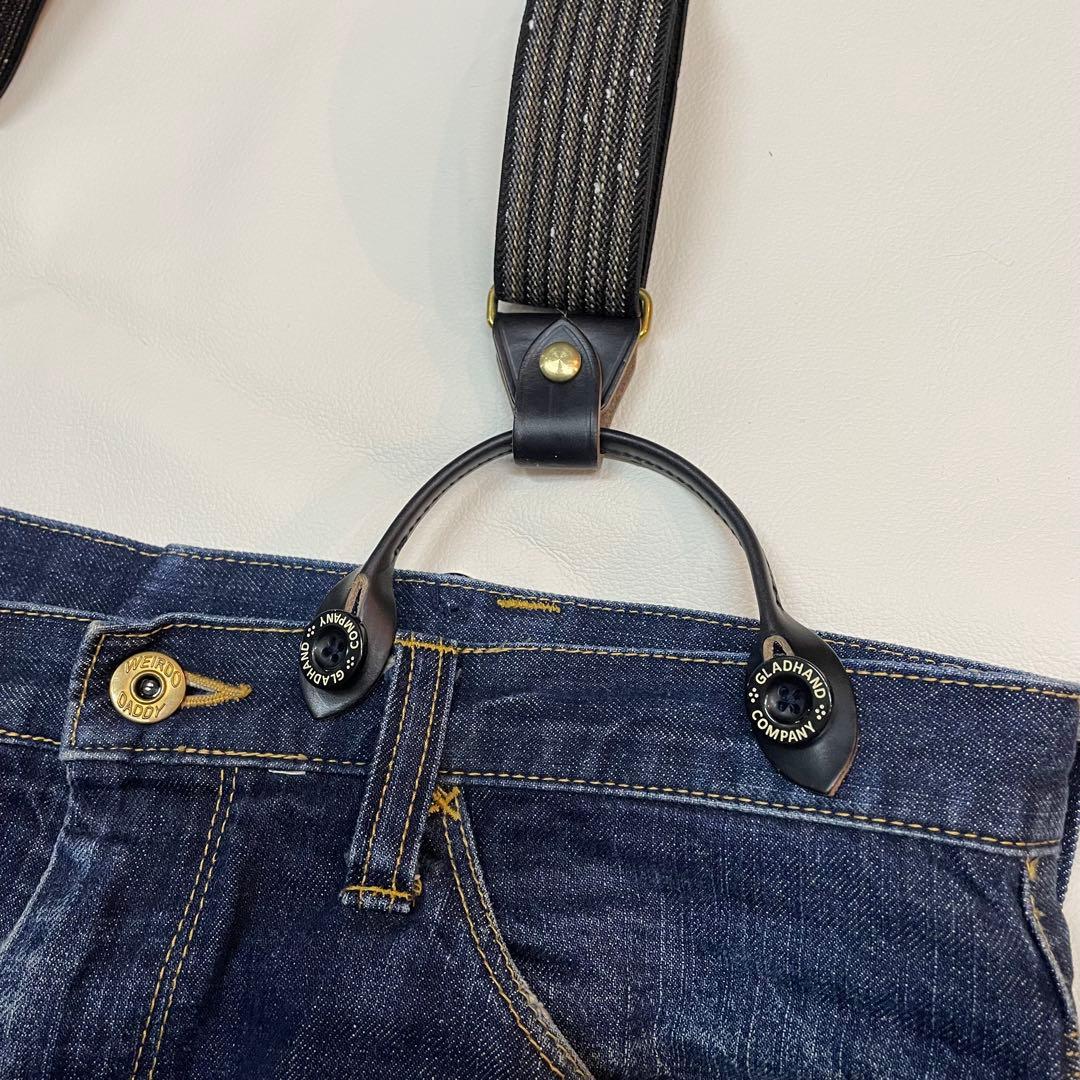 アートブラウン製 クロムエクセルレザー 黒×杢黒 サスペンダー