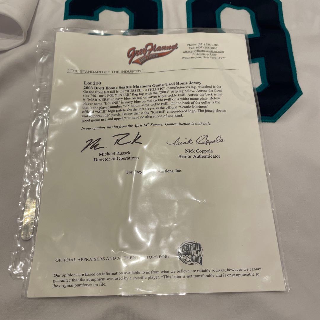 ブレットブーン　2003年製 実使用　イチロー佐々木同僚５番打者